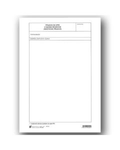 I-542 PRIJAVA ZA UPIS U SUDSKI REGISTAR (NASTAVAK PRIJAVE); List, 21 x 29,7 cm