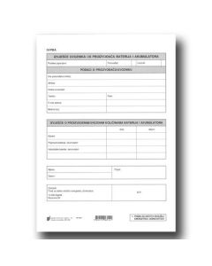 I-755 IZVJEŠĆE UVOZNIKA I/ILI PROIZVOĐAČA BATERIJA I AKUMULATORA (IU/PBA); Komplet 2 lista, 21 x 29,7 cm
