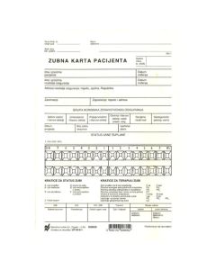 III-8-1 ZUBNA KARTA; Arak, 14,8 x 21 cm