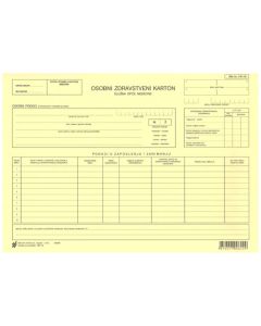 1-01-10 OSOBNI ZDRAVSTVENI KARTON SLUŽBE OPĆE MEDICINE; Karton, 29,7 x 21 cm