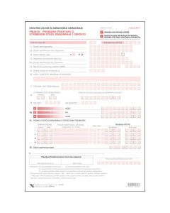 MPP-1/E PRIJAVA - PROMJENA PODATAKA O UTVRĐENOM STAŽU OSIGURANJA I OSNOVICI; Komplet 2 lista, 21 x 29,7 cm
