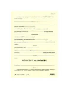XI-4-141/UN Ugovor o naukovanju za kvalifikaciju (žuti) Prilog 2.