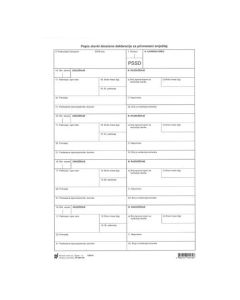 XIII-136 POPIS STAVKI SKRAĆENE DEKLARACIJE ZA PRIVREMENI SMJEŠTAJ PSSD; List, 21 x 29,7 cm