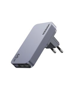 UGREEN Nexode Pro GaN II putni punjač, 65W, 2× USB-C + USB-A, PPS 45W, US/EU/UK priključci