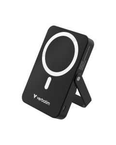 Verbatim Powerbank 10000mAH Charge ‘n’ Go sa stalkom 20W USB-C i 15W magnetsko bežično punjenje, crni