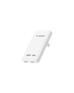 Verbatim Essentials Slim GaN zidni punjač 65 W, 2xUSB-C PD3.0, bijeli