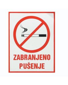 Naljepnica zabranjeno pušenje 97x123 mm PVC samoljepljiva