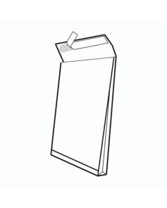 Vrećice 280x400X40 mm križno dno E4/4 BB strip, bijela, 140 g/m2; otvor na užoj strani