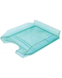 Ladica za spise, PVC, zelena prozirna, Office products