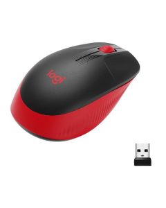 Miš Logitech M190 bežični, nečujni, crveni