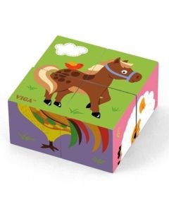 Slagalica Viga - Kocke životinje na farmi