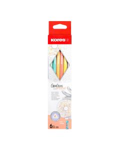Grafitna olovka Kores Style pastel HB s gumicom 6/1 sortirano