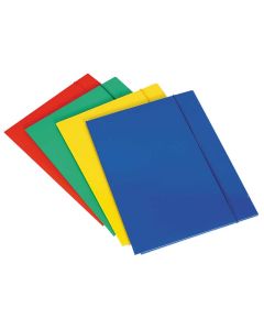 Fascikl 3 klapne s gumicom plastificirani, A4, Nano crveni