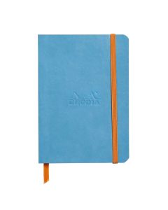 Notes A6, Rhodiarama soft, s gumicom, diktando, tirkizni