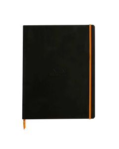 Notes A4+, Rhodia Rhodiarama soft, s gumicom, diktando, crni