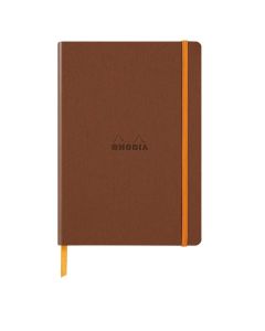 Notes A5, Rhodiarama soft, s gumicom, diktando, bakreni