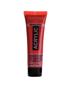 Boja akrilna Amsterdam, 20 ml, Transparent Red Medium 317