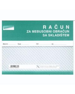 III-PA-91/NCR RAČUN ZA MEĐUSOBNI OBRAČUN SA SKLADIŠTEM Blok 4 x 50 listova, 20,5 x 14,5 cm