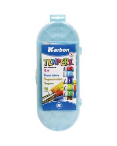 Boja tempera 12 ml alu. tuba 10 boja/plast. Karbon 231851