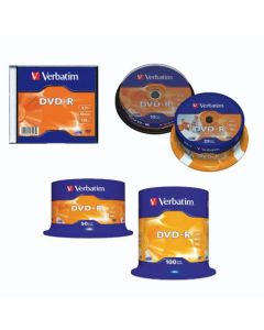 DVD-R Verbatim 4,7 GB/120 min 16x, spindle, 10/1, 43523
