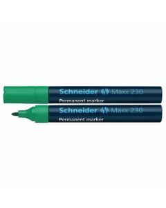 Flomaster Schneider, permanent marker, Maxx 230, 1-3 mm, zeleni
