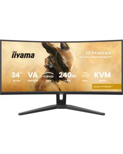IIYAMA 34" GCB3486WQSCP-B1 UWQHD (3440x1440) VA Curved, 240Hz, 1500R 21:9, 500 cd/m2, 4000:1, 0.4ms, 2×HDMI/DP, USB-C Dock 95W, USB-Hub, RJ45, KVM, PiP, PbP, zvučnici