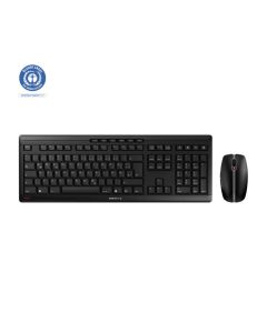 Cherry Stream Desktop Recharge tiha bežična tipkovnica + miš, crna