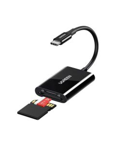 UGREEN USB-C čitač SD i microSD kartica, UHS-I, 170MB/s, 5Gbps, do 2TB, crni