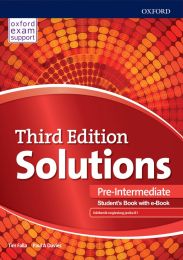 SOLUTIONS THIRD EDITION PRE-INTERMEDIATE; Class book with eBook, udžbenik engleskog jezika B1