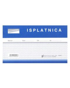 I-2/NCR ISPLATNICA; Blok 100 listova, 16,5 x 10 cm