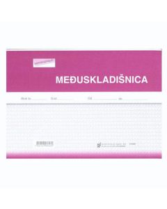 I-26/NCR MEĐUSKLADIŠNICA; Blok 5 x 25 listova, 21 x 14,8 cm