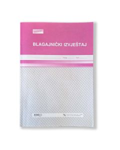 I-28/A-NCR/EUR BLAGAJNIČKI IZVJEŠTAJ; Blok 2 x 50 listova, 21 x 29,7 cm