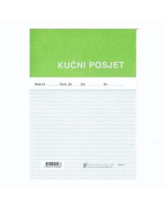 III-1-80 KUĆNI POSJET; Blok 100 listova, 14,5 x 19 cm