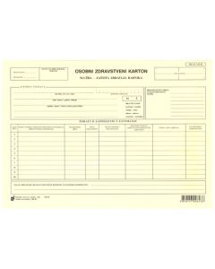 1-02-10 OSOBNI ZDRAVSTVENI KARTON ZA ZAŠTITU ZDRAVLJA RADNIKA; Karton, 29,7 x 21 cm