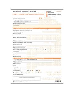 M-13 P/E PRIJAVA O PROMJENI PODATAKA OBVEZNIKA DOPRINOSA; Komplet 2 lista, 21 x 29,7 cm