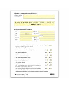 UT 051704 V-437 ZAHTJEV ZA OSTVARIV.PRAVA NA NACIONALNU NAK.ZA STARIJE OSOBE
