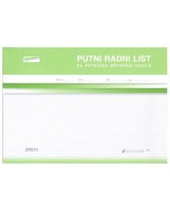 VI-10/NCR PUTNI RADNI LIST ZA PUTNIČKO MOTORNO VOZILO NA NCR-u; Blok 2 x 25 listova, 29,7 x 21 cm