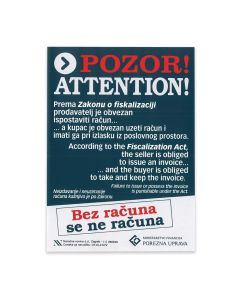 IX-412/V POZOR / ATTENTION, 13,8 x 18,8 cm
