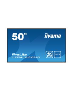 IIYAMA 50" LH5041UHS-B2AG 4K UHD (3840x2160) VA Signage, 16:9, 9.5ms, 500 cd/m2, 5000:1, VGA/HDMI, 1xUSB-A, zvučnici, crni