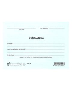 X-113/P DOSTAVNICA U VLASTITE RUKE - PLAVA; List, 14,8 x 10,5 cm