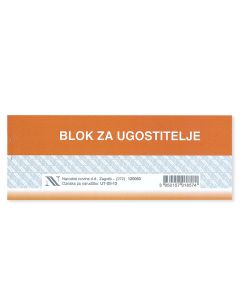 XII-12 KONOBARSKI BLOK; Blok 100 listova, 14,5 x 5,5 cm