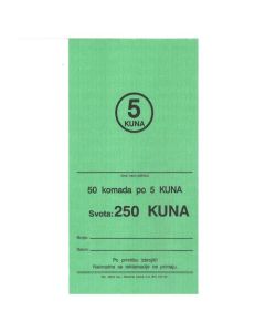 332-3 VREĆICE ZA KOVANI NOVAC (5 KUNA); Vrećica, 11,5 x 19,5 x 1,5 cm