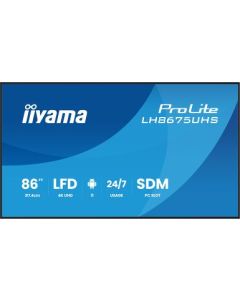 IIYAMA 86" LH8675UHS-B2AG 4K UHD (3840x2160) IPS Signage 24/7, 500 cd/m2, 1400:1, Android OS, E-Share, iiSignage2