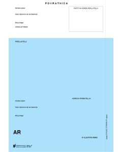Kuverta s povratnicom 210X 12"(9") 0+vrećica M 60, kutija 750 kompleta