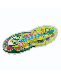 Boje vodene Jolly Twintabs 12 boja s 2 kista u plastičnoj kutiji