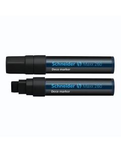 Flomaster Schneider, Deco Marker Maxx 260, tekuća kreda, 2-15 mm, crni