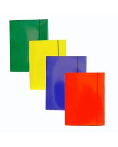 Fascikl 3 klapne s gumicom plastificirani, A5, Nano, sort