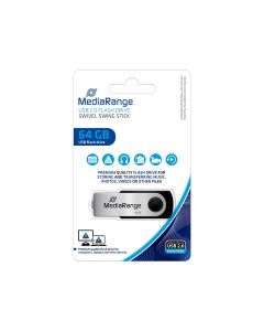 USB 64GB 2.0, Mediarange, sivo-crni