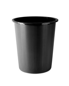 Koš za papir, PP, pune strane, 14L, crni
