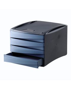 Kutija stolna sa 4 ladice, PVC, Fellowes, plava